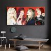 Black Pink Korean Girl Group Jisoo Jennie Ros Lisa Posters Canvas Prints Painting Wall Art Pictures 3 - Blackpink Mall