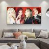 Black Pink Korean Girl Group Jisoo Jennie Ros Lisa Posters Canvas Prints Painting Wall Art Pictures 4 - Blackpink Mall